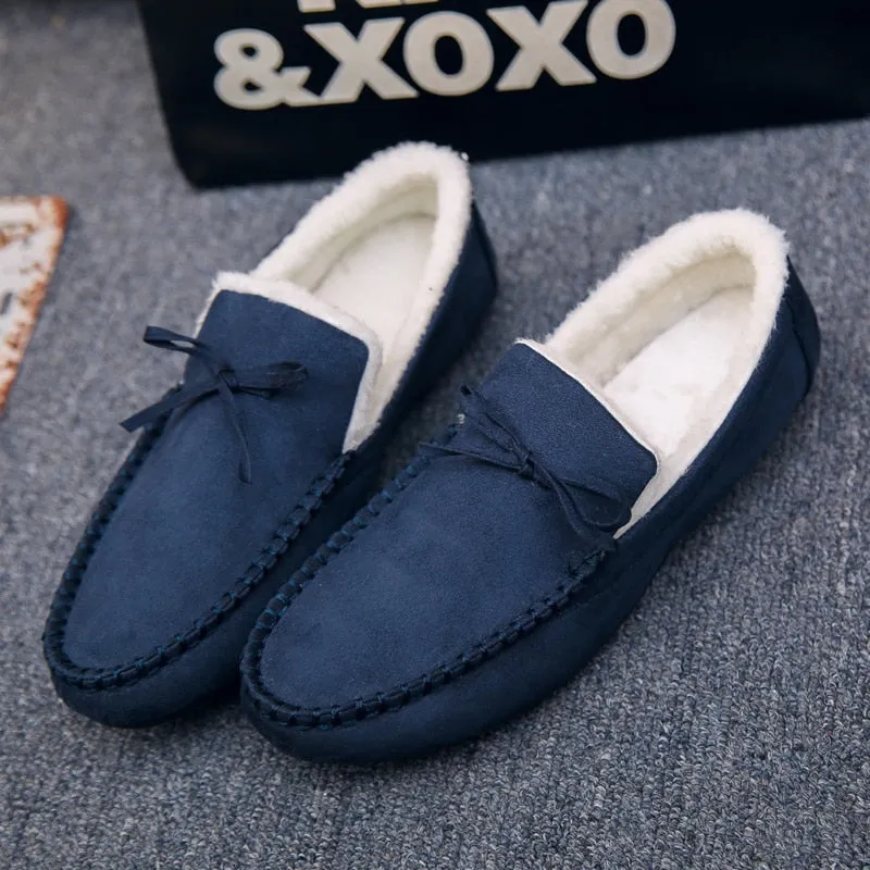 Men's Winter Casual Genuine Leather Slip-Ons