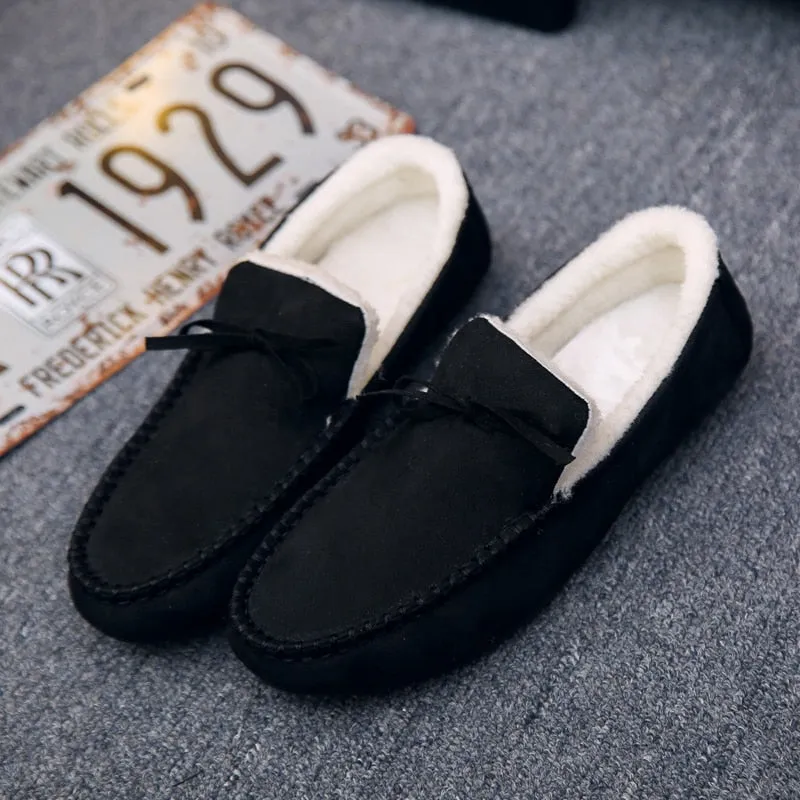 Men's Winter Casual Genuine Leather Slip-Ons