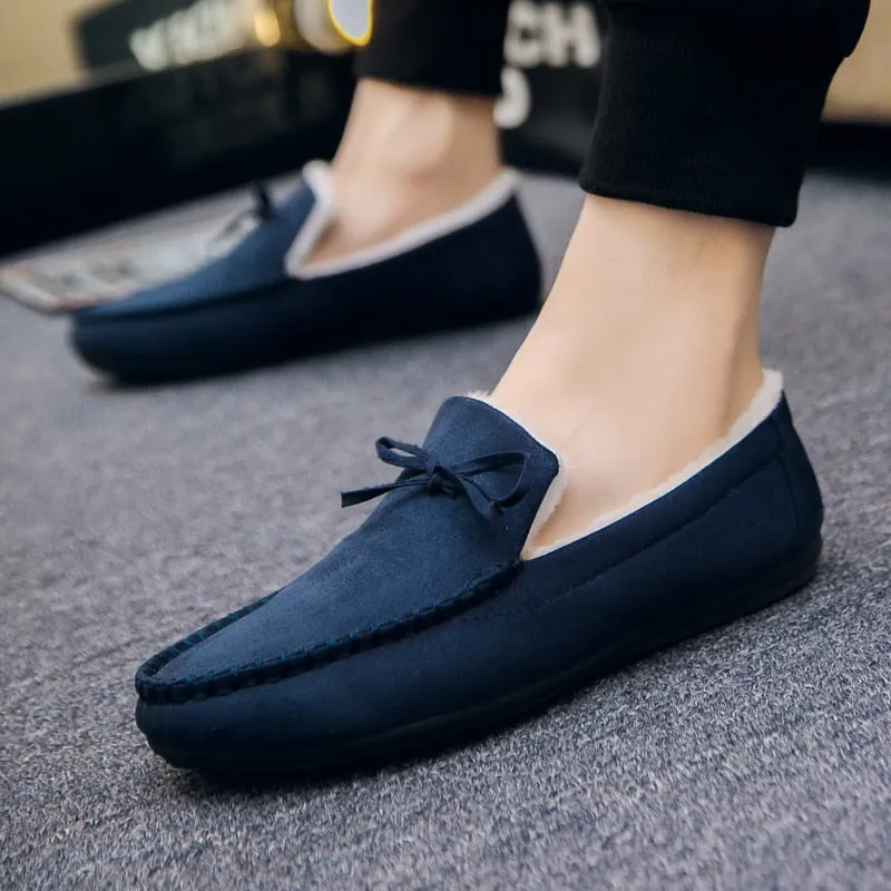 Men's Winter Casual Genuine Leather Slip-Ons