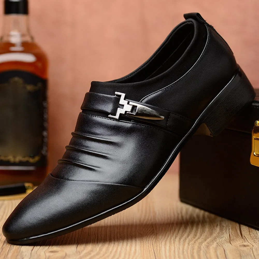 Men's Winter Leather Dress Shoes | Plus Size