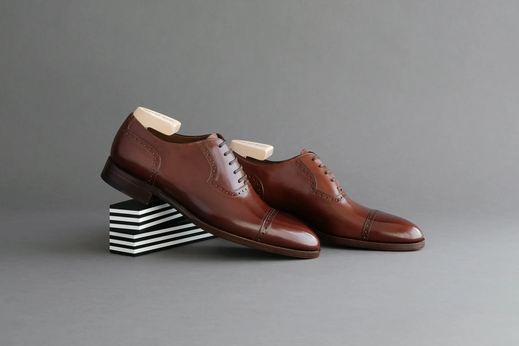 OneFourZero.Hockney Quarter Brogues in Bavarian Calf