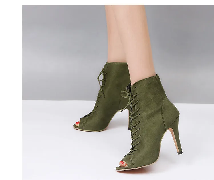 Open Toe High Heel Boots