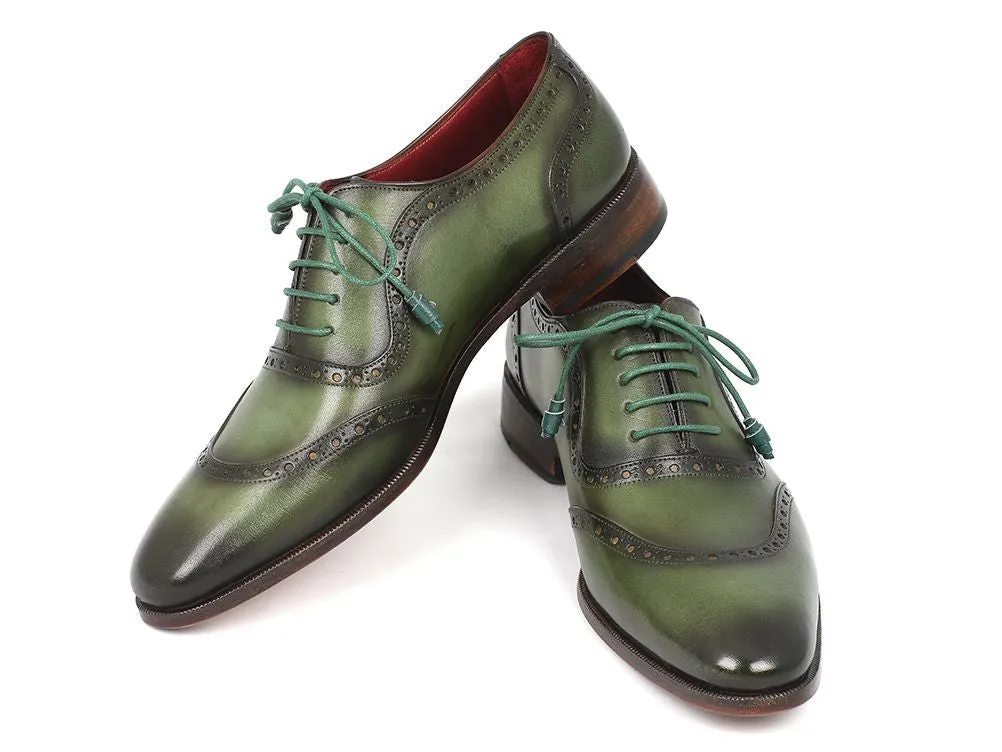 Paul Parkman Men's Green Calfskin Oxfords (ID#K78-GRN)