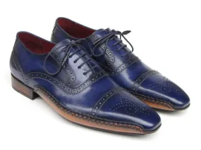 Paul Parkman Men's Navy Blue Oxfords