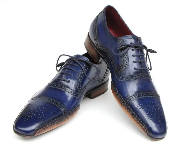 Paul Parkman Men's Navy Blue Oxfords