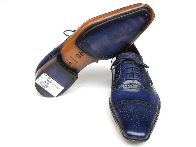 Paul Parkman Men's Navy Blue Oxfords