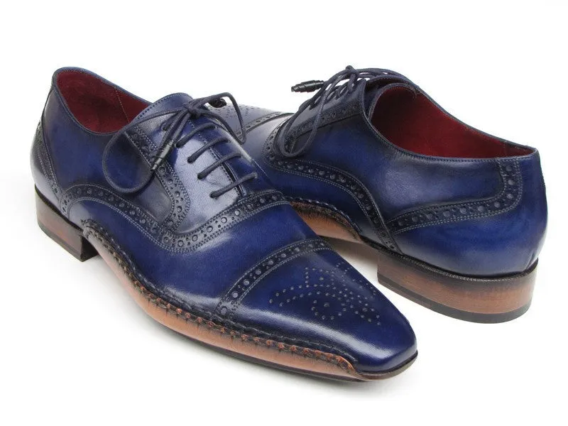 Paul Parkman Men's Navy Blue Oxfords