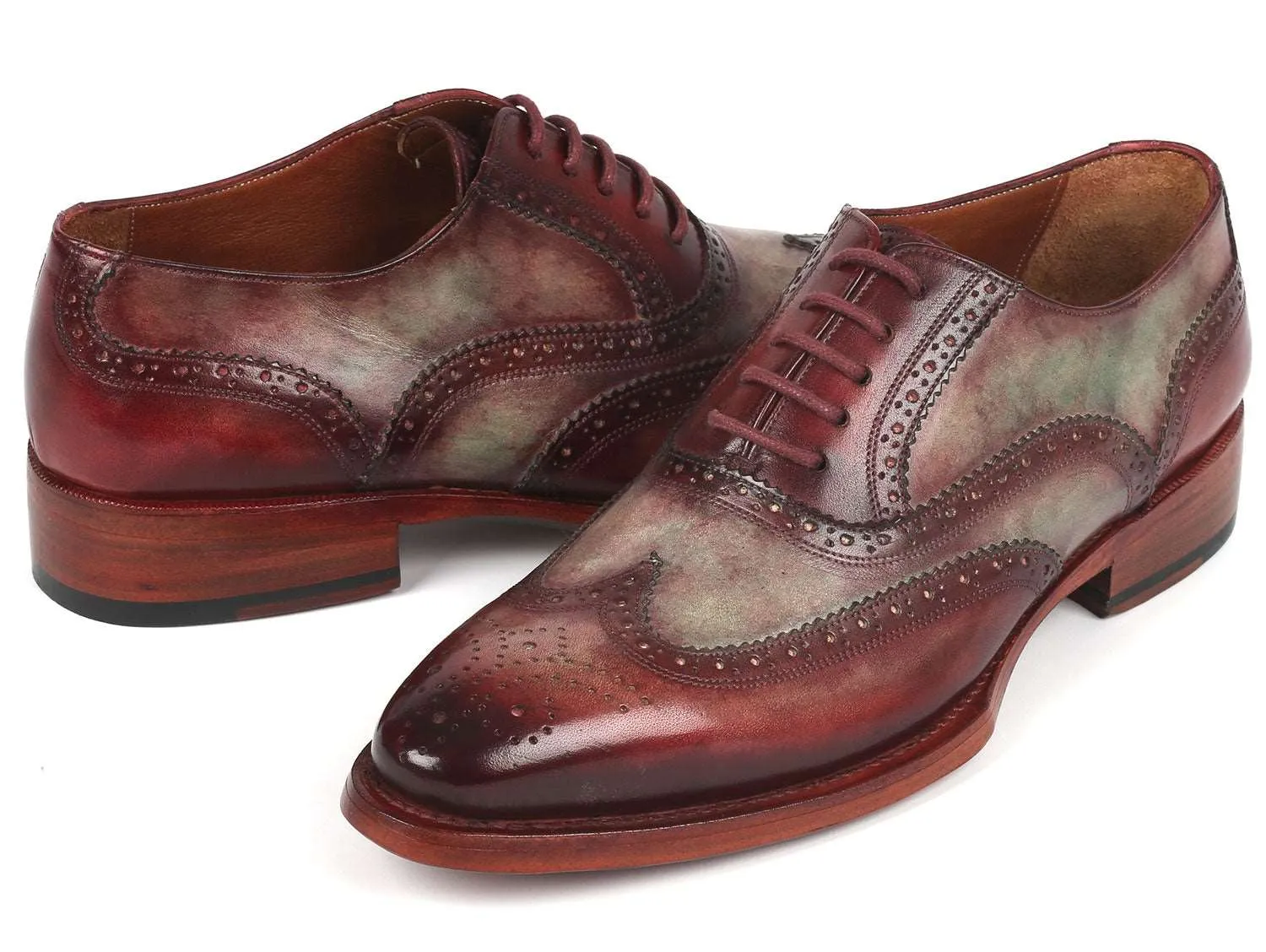 Paul Parkman Men's Two Tone Wingtip Oxfords