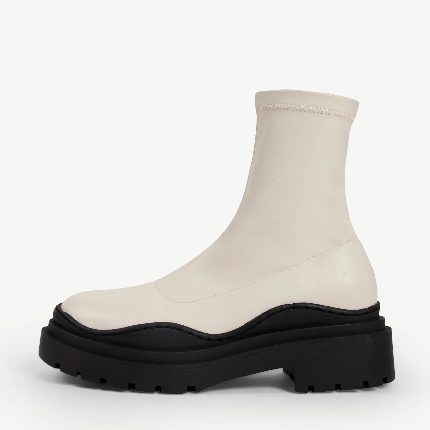 RAID Aleesha Chunky Ankle Boot in White