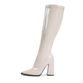 RAID Maxique Block Heeled Boot in White