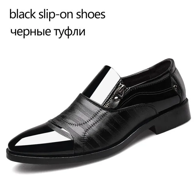 REETENE Fashion Business Dress Men Shoes 2019 New Classic Leather