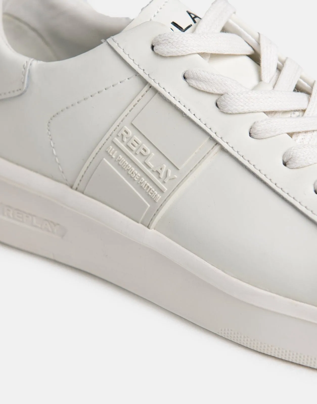 Replay University Gum White Sneakers