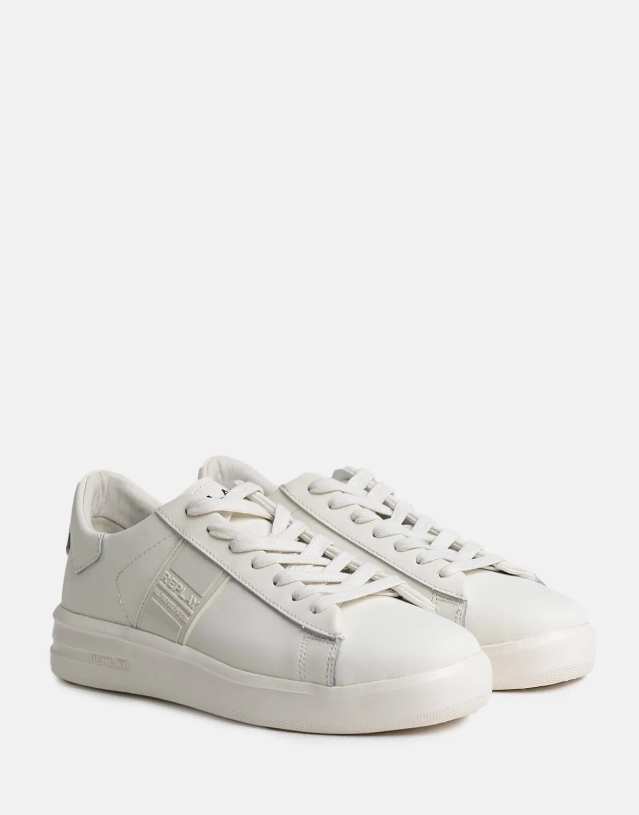 Replay University Gum White Sneakers