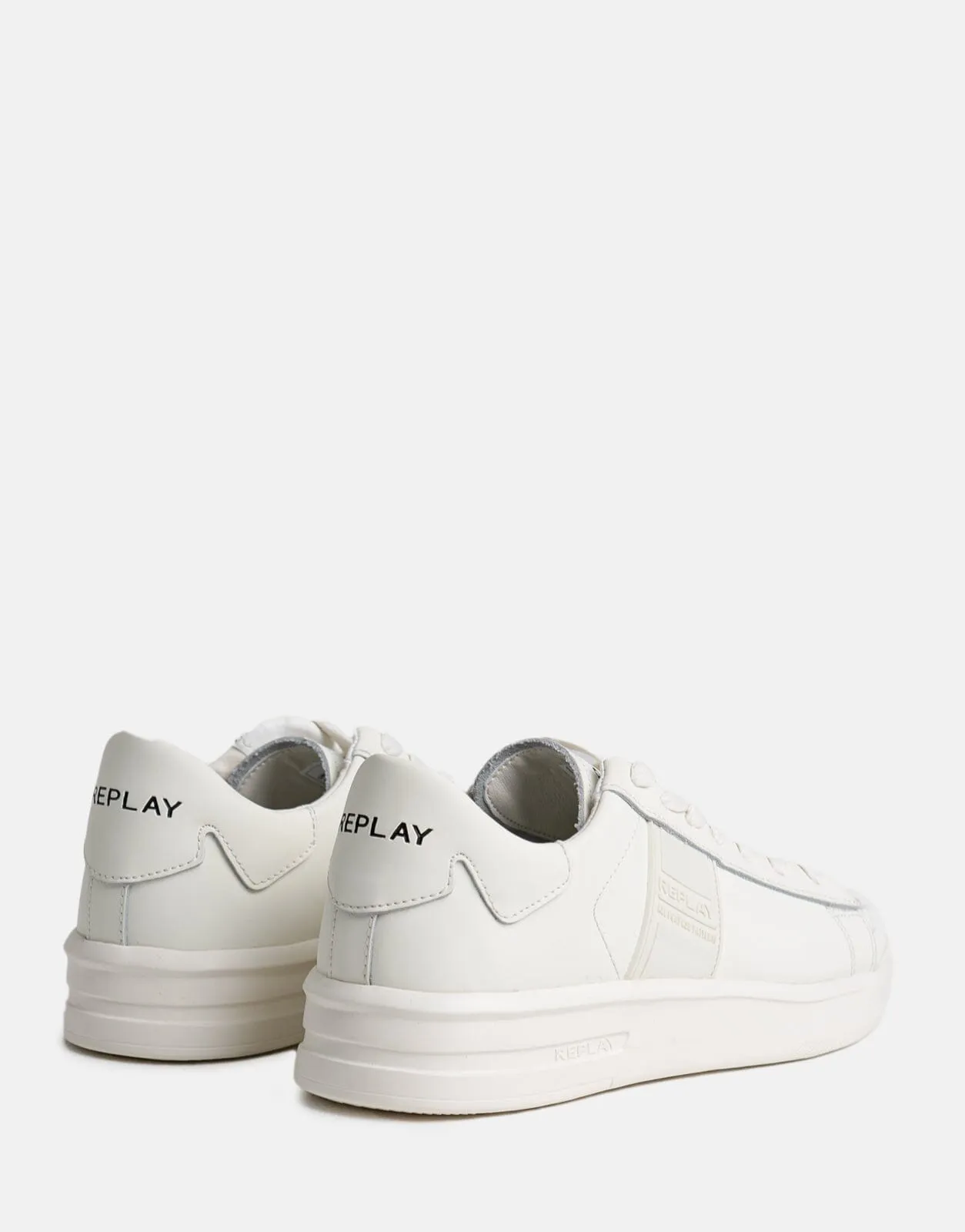 Replay University Gum White Sneakers