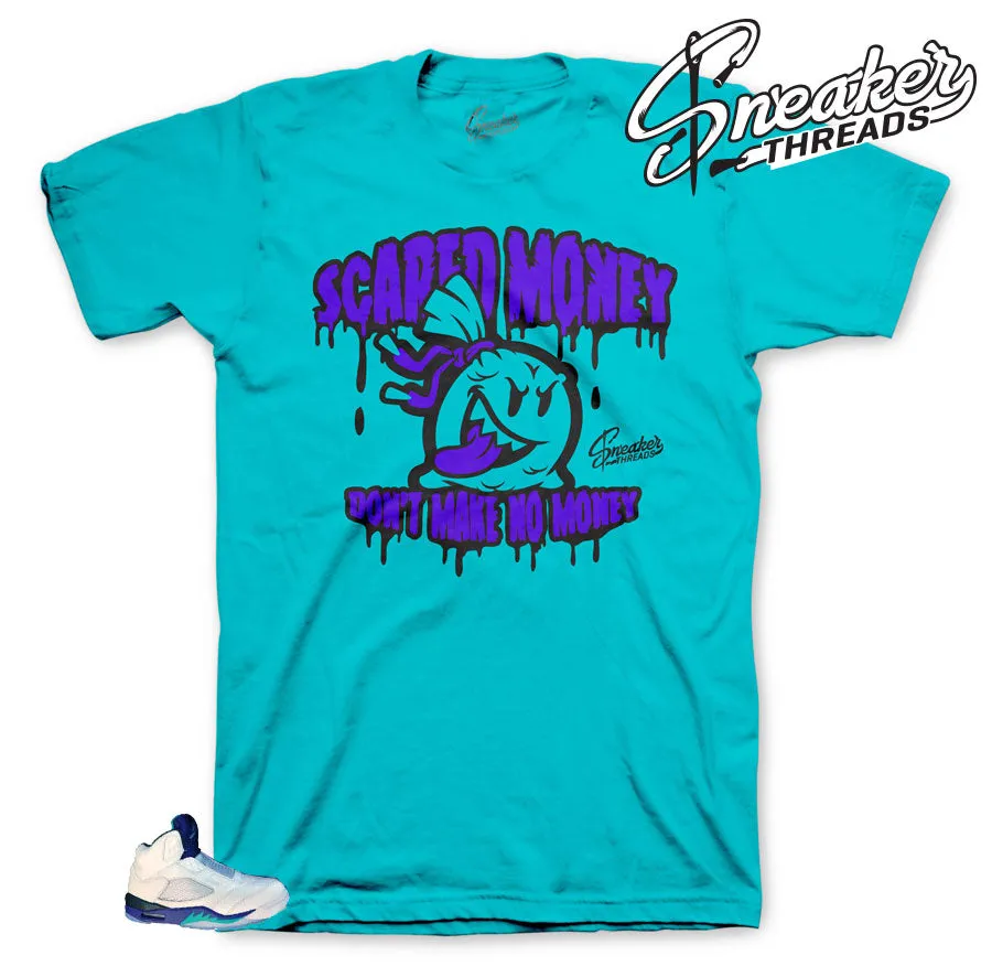 Retro 5 Grape Scared Money Shirt