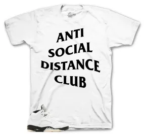 Retro 5 White Black Scoial Distance Shirt