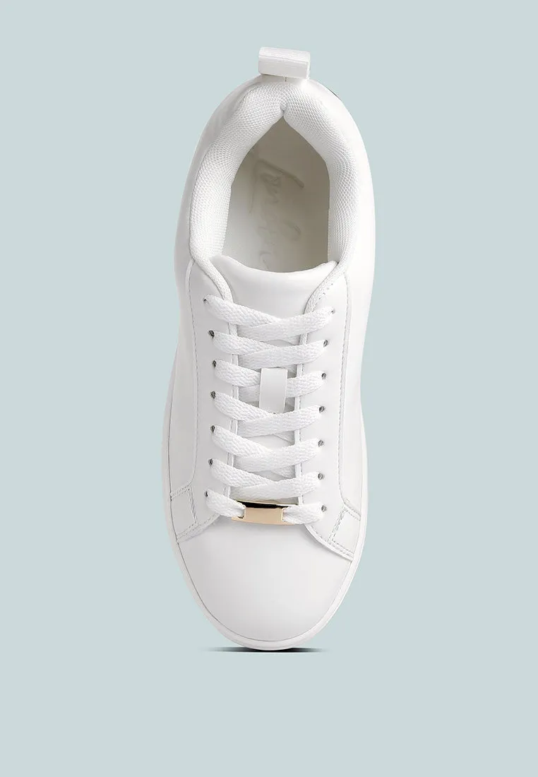 Rouxy Faux Leather Sneakers