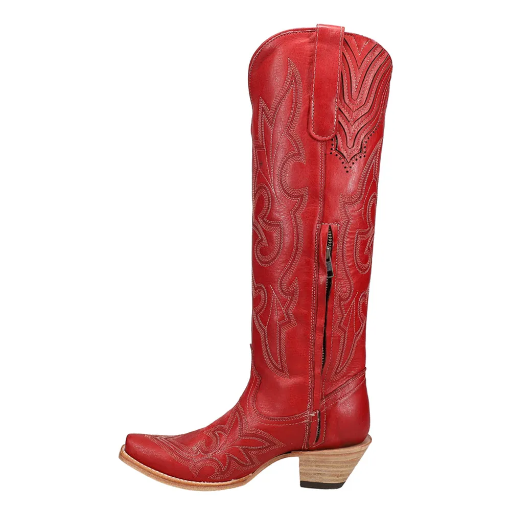 Tall Top Embroidered Snip Toe Cowboy Boots