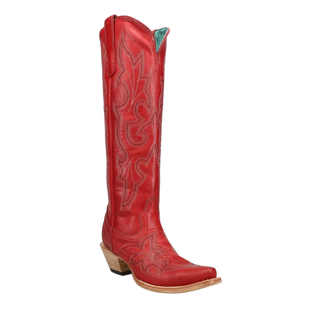 Tall Top Embroidered Snip Toe Cowboy Boots