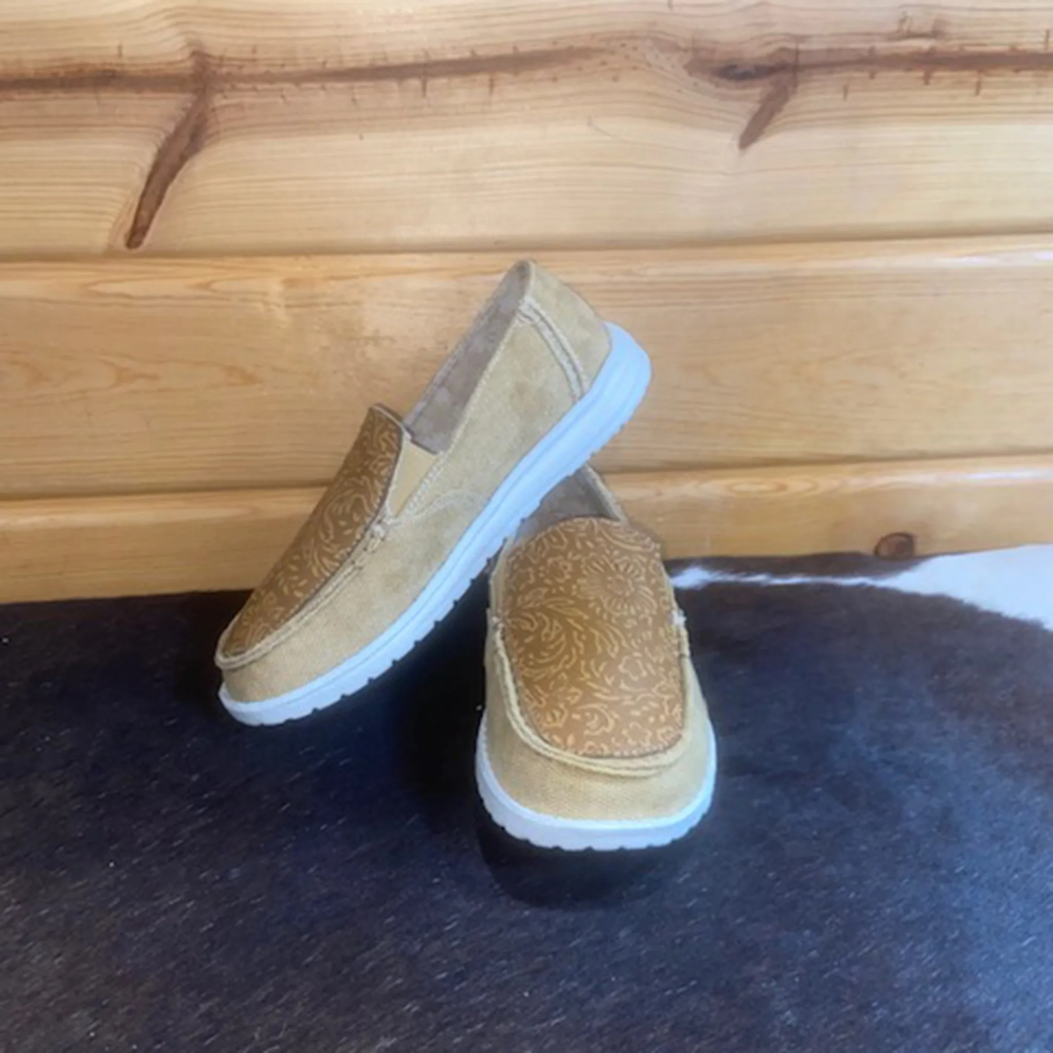 Tan Ariel Slip Ons