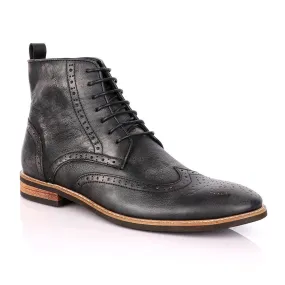 Terry Taylor Black Rugged Leather Formal Boot.