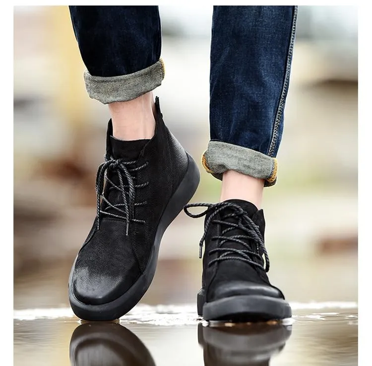 West Louis™ British Style Low Leather Low Boots