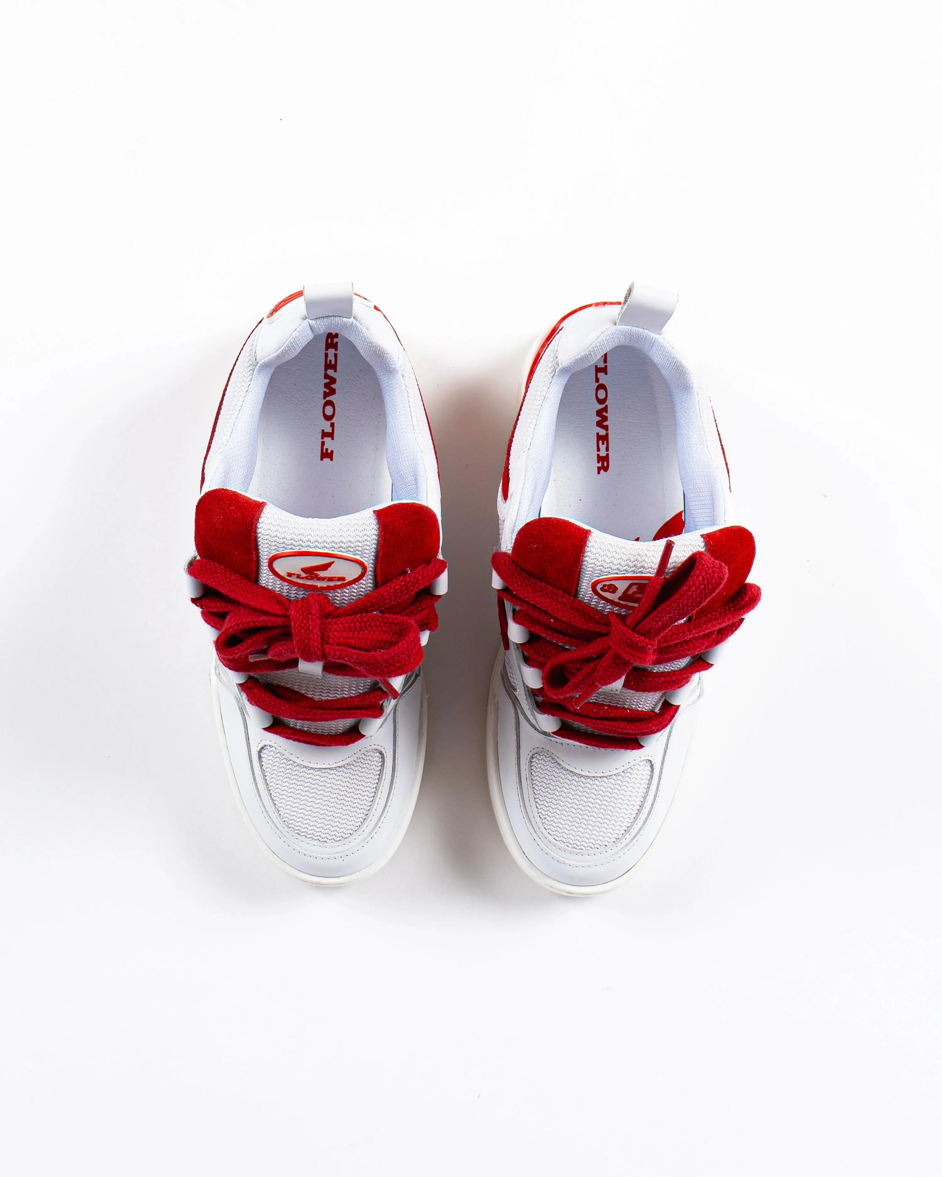 White Red Motor Sneakers