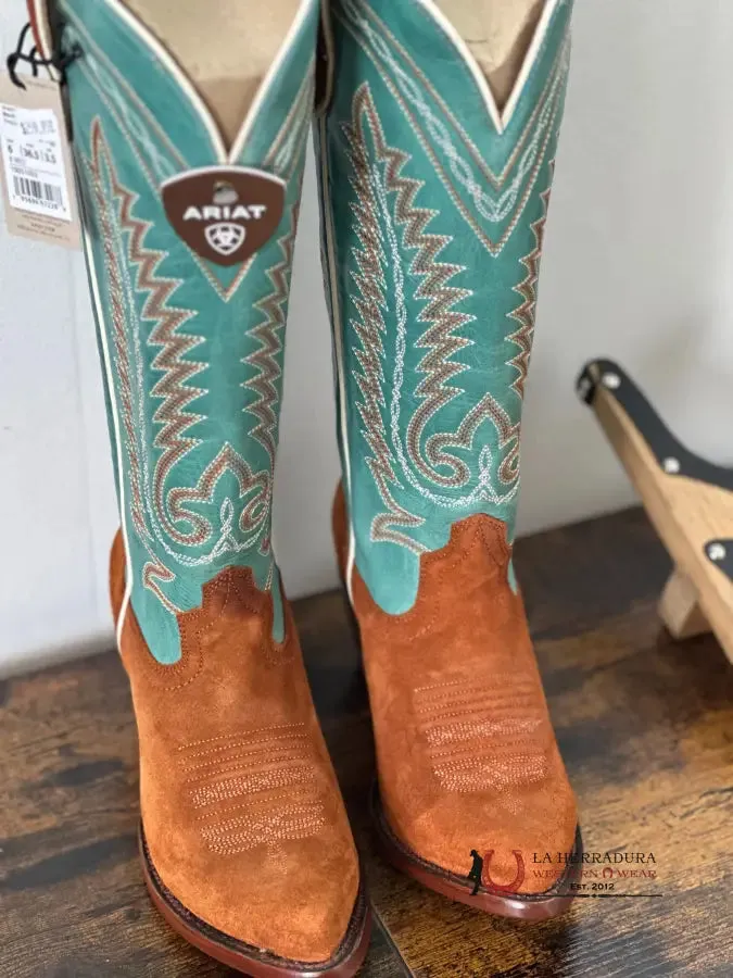 WOMENS ARIAT AMBROSE PENNY SUEDE PALE TURQUOISE