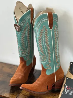 WOMENS ARIAT AMBROSE PENNY SUEDE PALE TURQUOISE