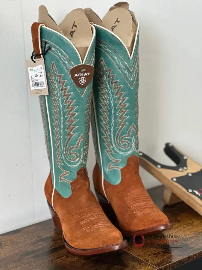 WOMENS ARIAT AMBROSE PENNY SUEDE PALE TURQUOISE